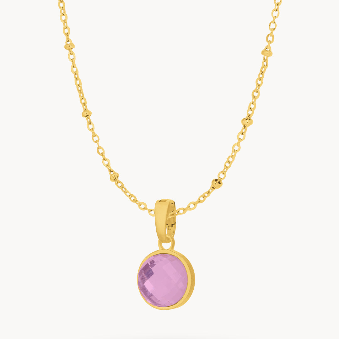 February Signature Birthstone Necklace Set, Gold
