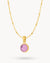 February Signature Birthstone Necklace Set, Gold