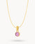 February Devotion Dainty Signature Birthstone Necklace Set, Gold