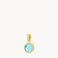 March Birthstone Peace Signature Pendant, Gold