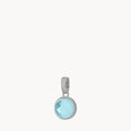 March Birthstone Peace Signature Pendant, Silver