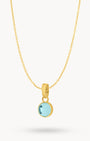March Peace Dainty Signature Birthstone Necklace Set, Gold