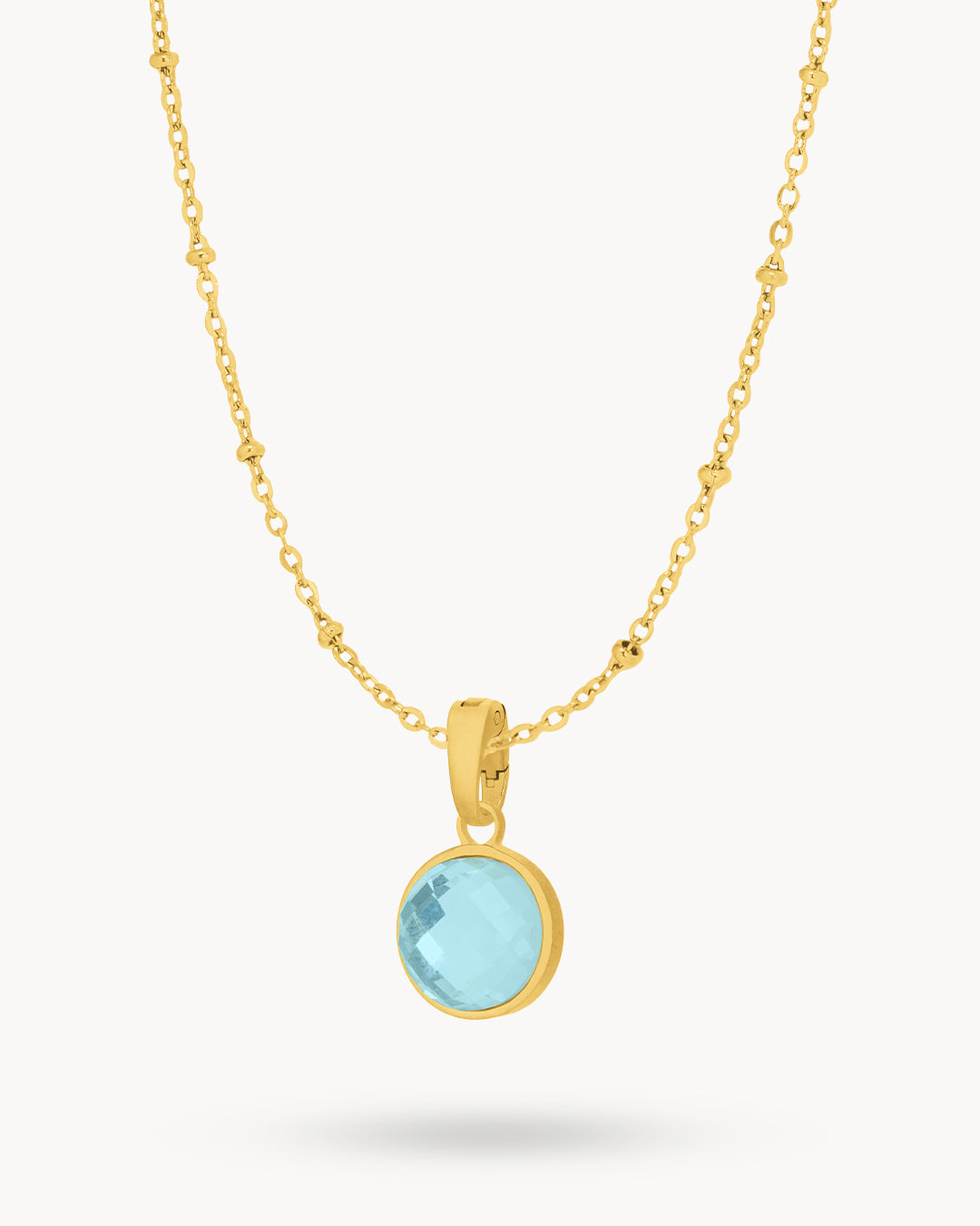 March Signature Birthstone Necklace Set, Gold