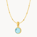 March Signature Birthstone Necklace Set, Gold