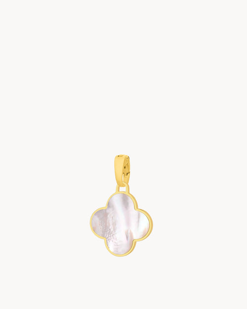 White Protection Mother of Pearl Statement Bizzilla Pendant
