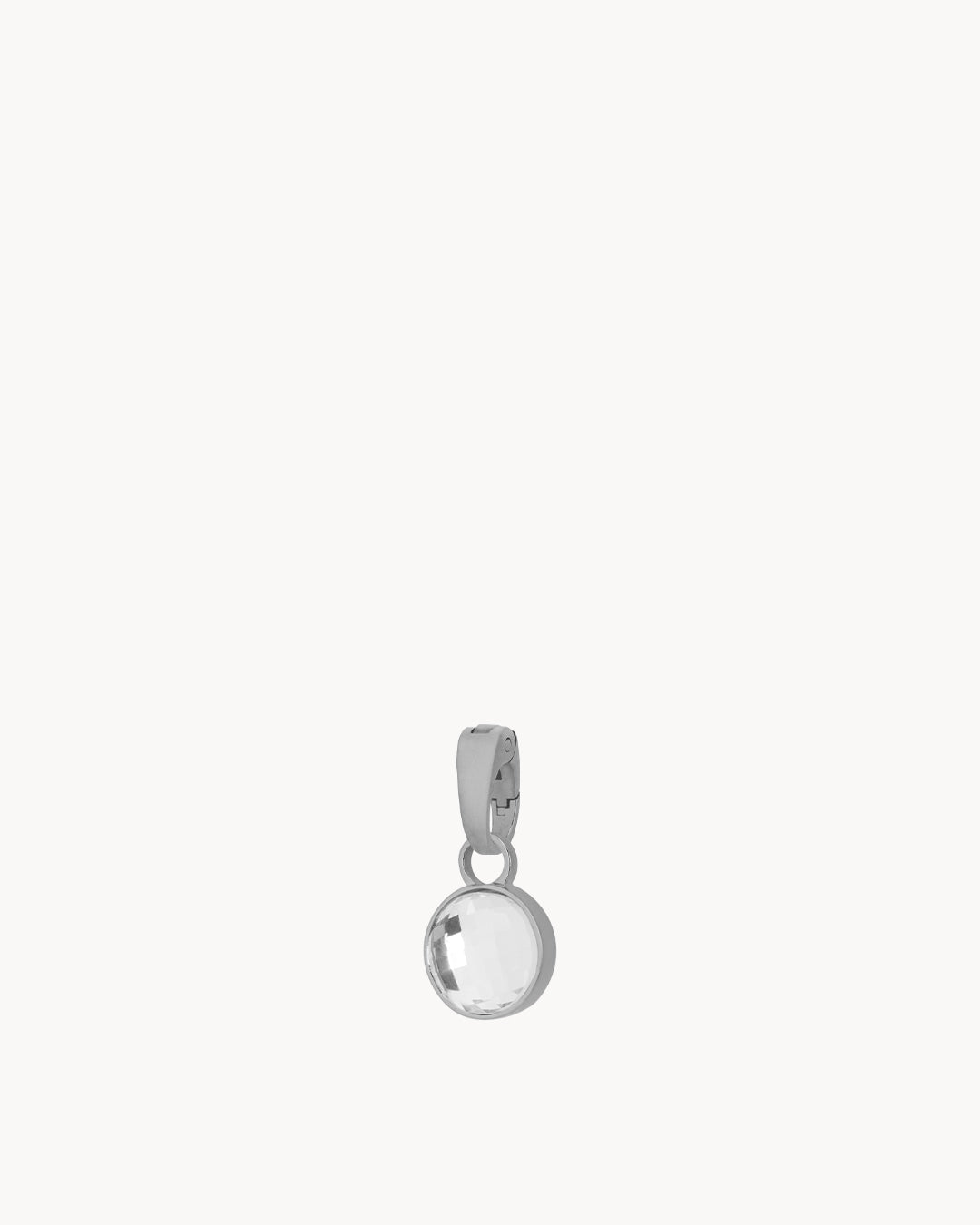 April Birthstone Hope Dainty Signature Pendant, Silver