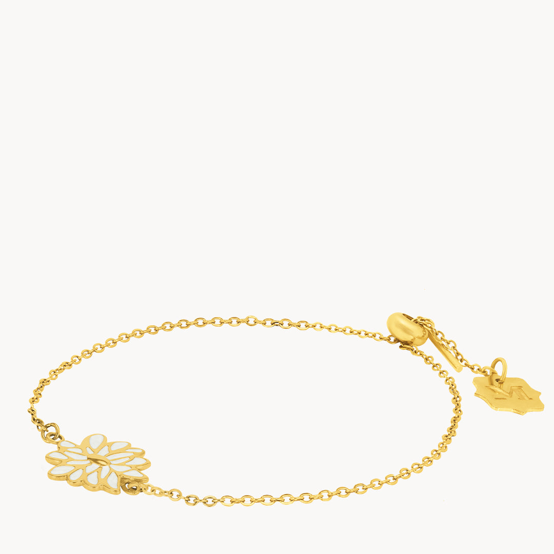 April Daisy Birth Flower Bracelet