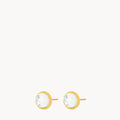 April Birthstone Hope Signature Dainty Stud Earrings, Gold