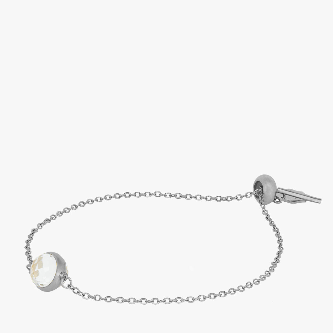 April Birthstone Hope Signature Bracelet, Silver