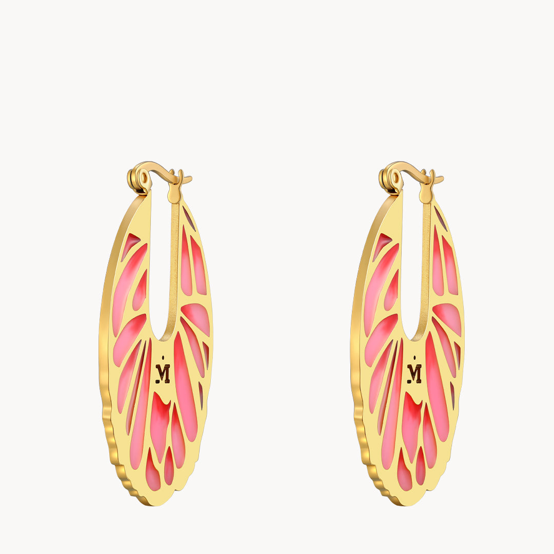 Butterfly Hoop Earrings