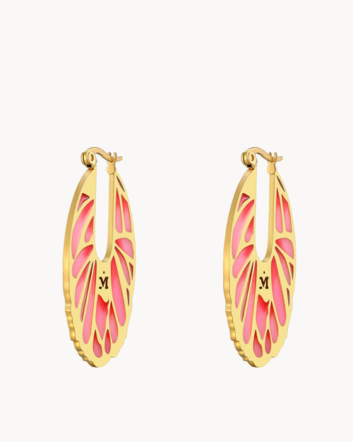 Butterfly Hoop Earrings