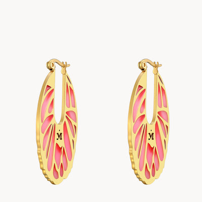 Butterfly Hoop Earrings