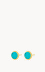 May Birthstone Friendship Signature Dainty Stud Earrings, Gold
