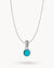 May Friendship Dainty Signature Birthstone Necklace Set, Silver