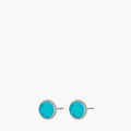 May Birthstone Friendship Signature Dainty Stud Earrings, Silver