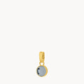 June Birthstone Strength Dainty Signature Pendant, Gold