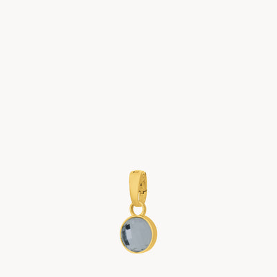 June Birthstone Strength Dainty Signature Pendant, Gold