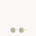 June Birthstone Strength Signature Dainty Stud Earrings, Gold
