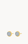 June Birthstone Strength Signature Dainty Stud Earrings, Gold