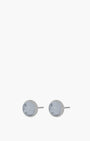 June Birthstone Strength Signature Dainty Stud Earrings, Silver