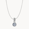 June Strength Dainty Signature Birthstone Necklace Set, Silver