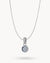 June Strength Dainty Signature Birthstone Necklace Set, Silver