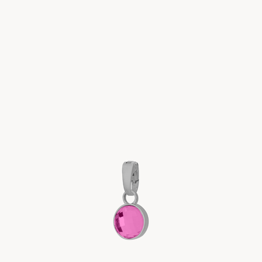 July Birthstone Joy Dainty Signature Pendant, Silver
