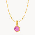 July Signature Birthstone Necklace Set, Gold