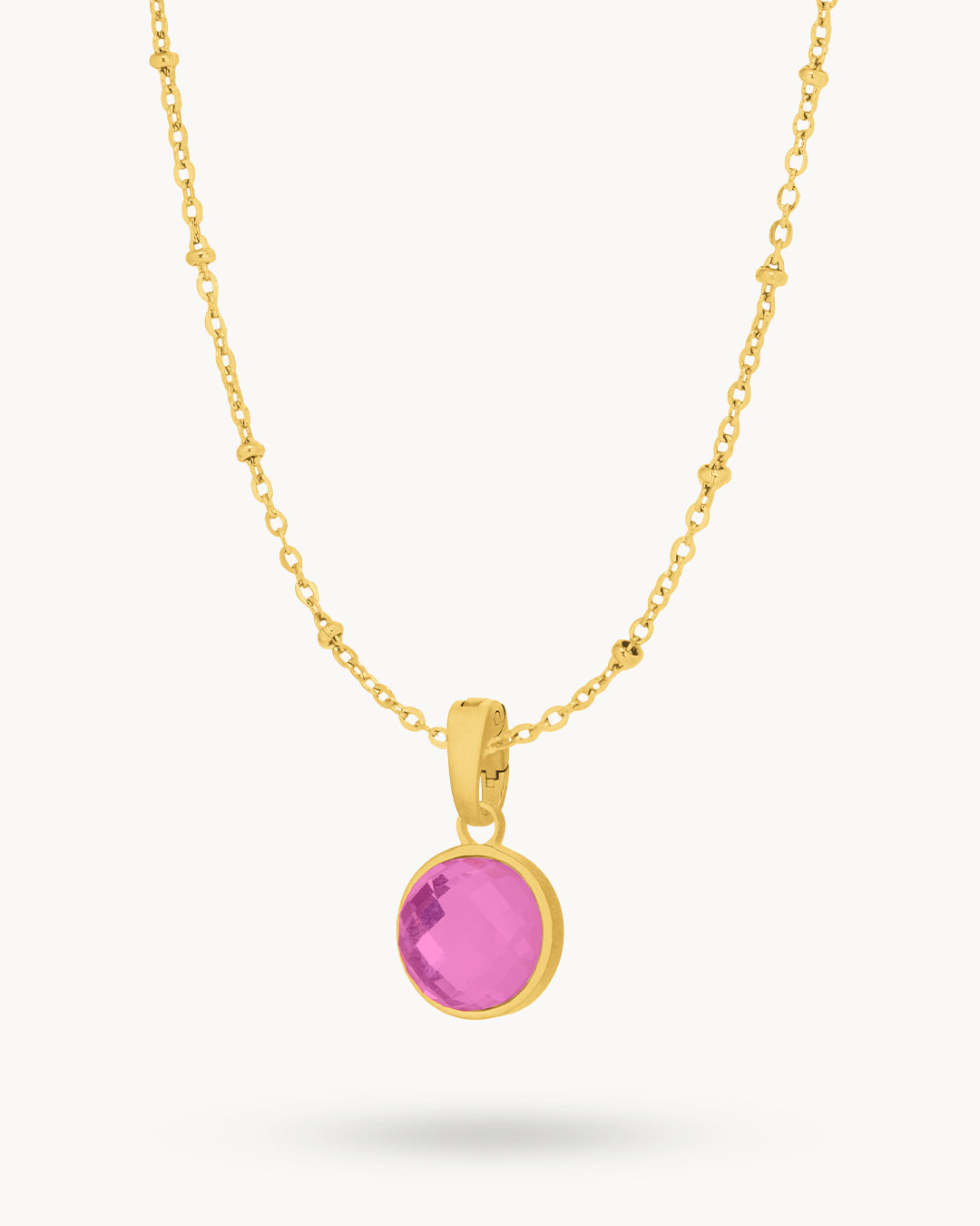 July Signature Birthstone Necklace Set, Gold