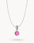 July Joy Dainty Signature Birthstone Necklace Set, Silver