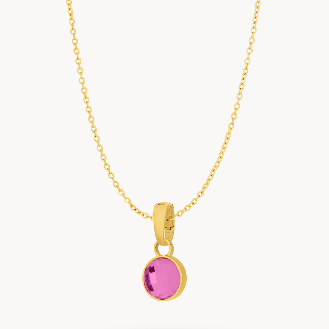 July Joy Dainty Signature Birthstone Necklace Set, Gold