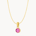 July Joy Dainty Signature Birthstone Necklace Set, Gold