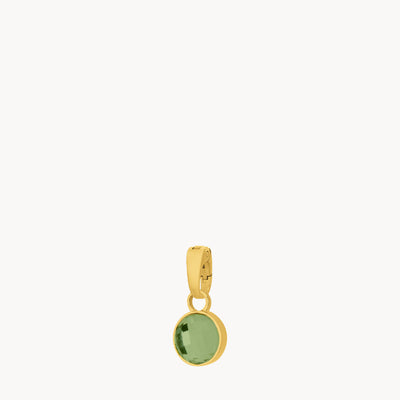 August Birthstone Beauty Dainty Signature Pendant, Gold