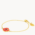 August Poppy Birth Flower Bracelet