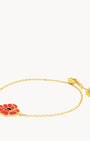 August Poppy Birth Flower Bracelet