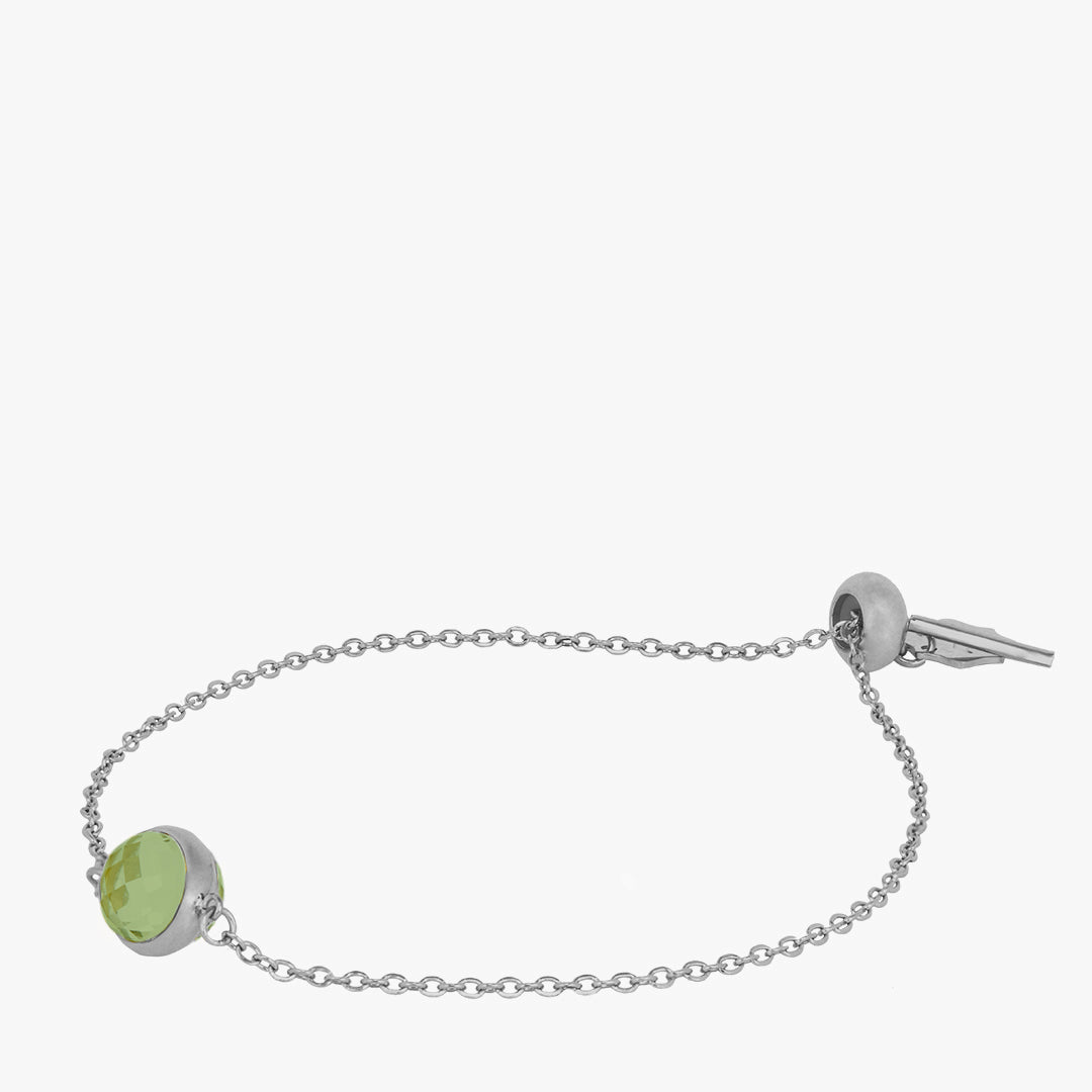August Birthstone Beauty Signature Bracelet, Silver