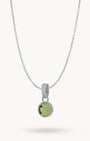 August Beauty Dainty Signature Birthstone Necklace Set, Silver