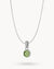 August Beauty Dainty Signature Birthstone Necklace Set, Silver