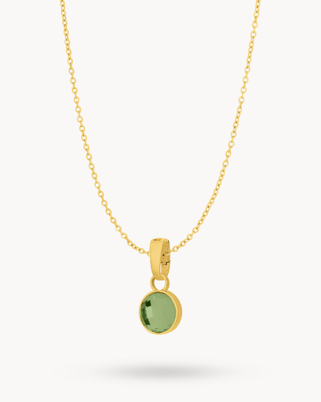 August Beauty Dainty Signature Birthstone Necklace Set, Gold