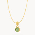 August Beauty Dainty Signature Birthstone Necklace Set, Gold