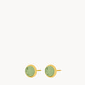 August Birthstone Beauty Signature Dainty Stud Earrings, Gold