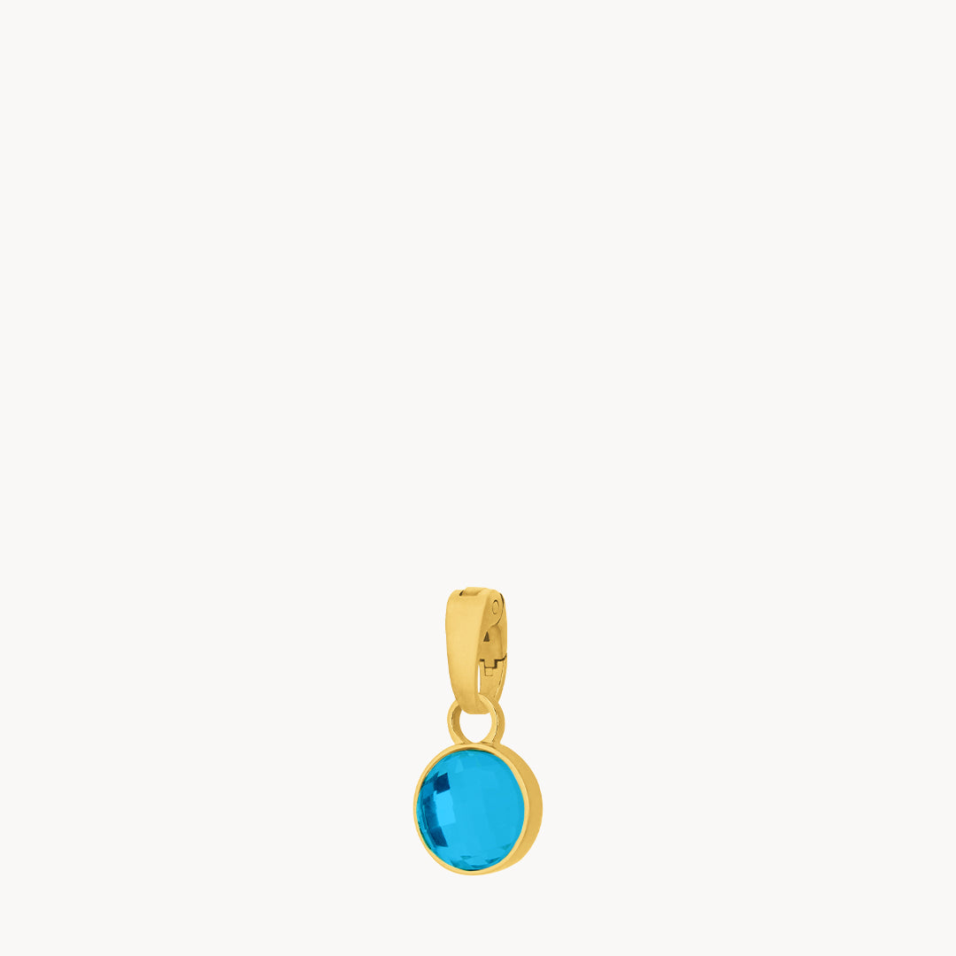 September Birthstone Wisdom Dainty Signature Pendant, Gold