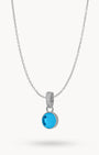 September Wisdom Dainty Signature Birthstone Necklace Set, Silver