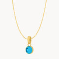 September Wisdom Dainty Signature Birthstone Necklace Set, Gold