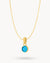 September Wisdom Dainty Signature Birthstone Necklace Set, Gold