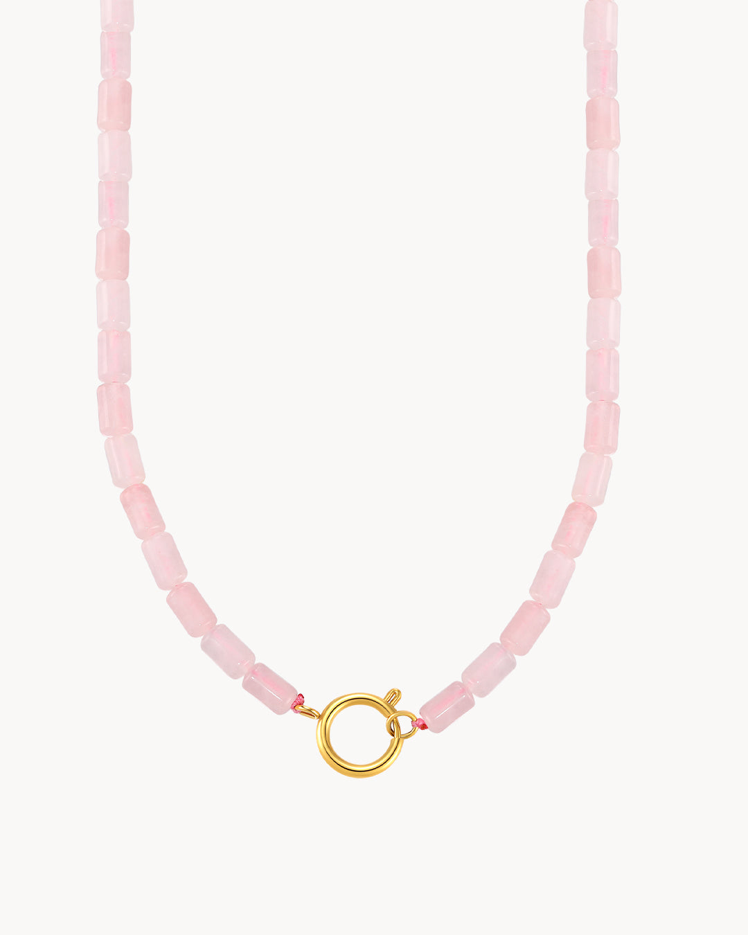 Pink Quartz Charm Necklace