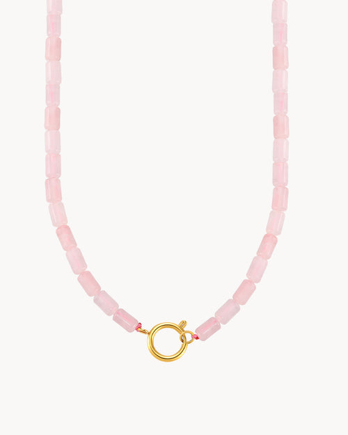 Pink Quartz Charm Necklace