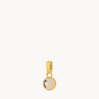 October Birthstone Love Dainty Signature Pendant, Gold
