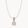 October Love Dainty Signature Birthstone Necklace Set, Silver
