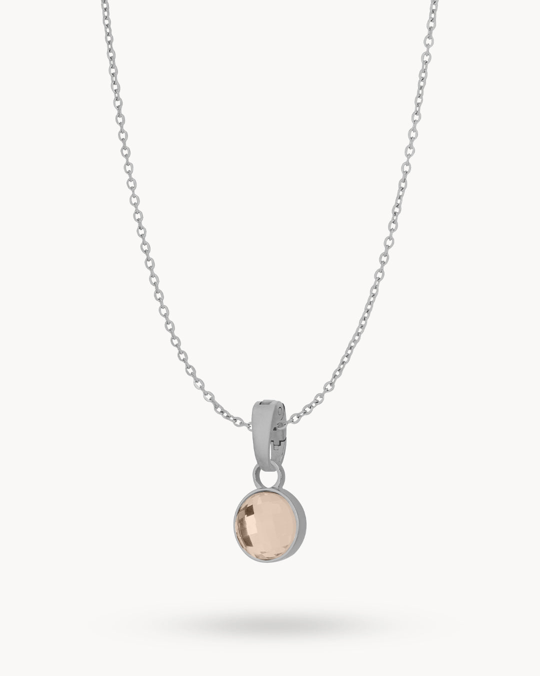 October Love Dainty Signature Birthstone Necklace Set, Silver